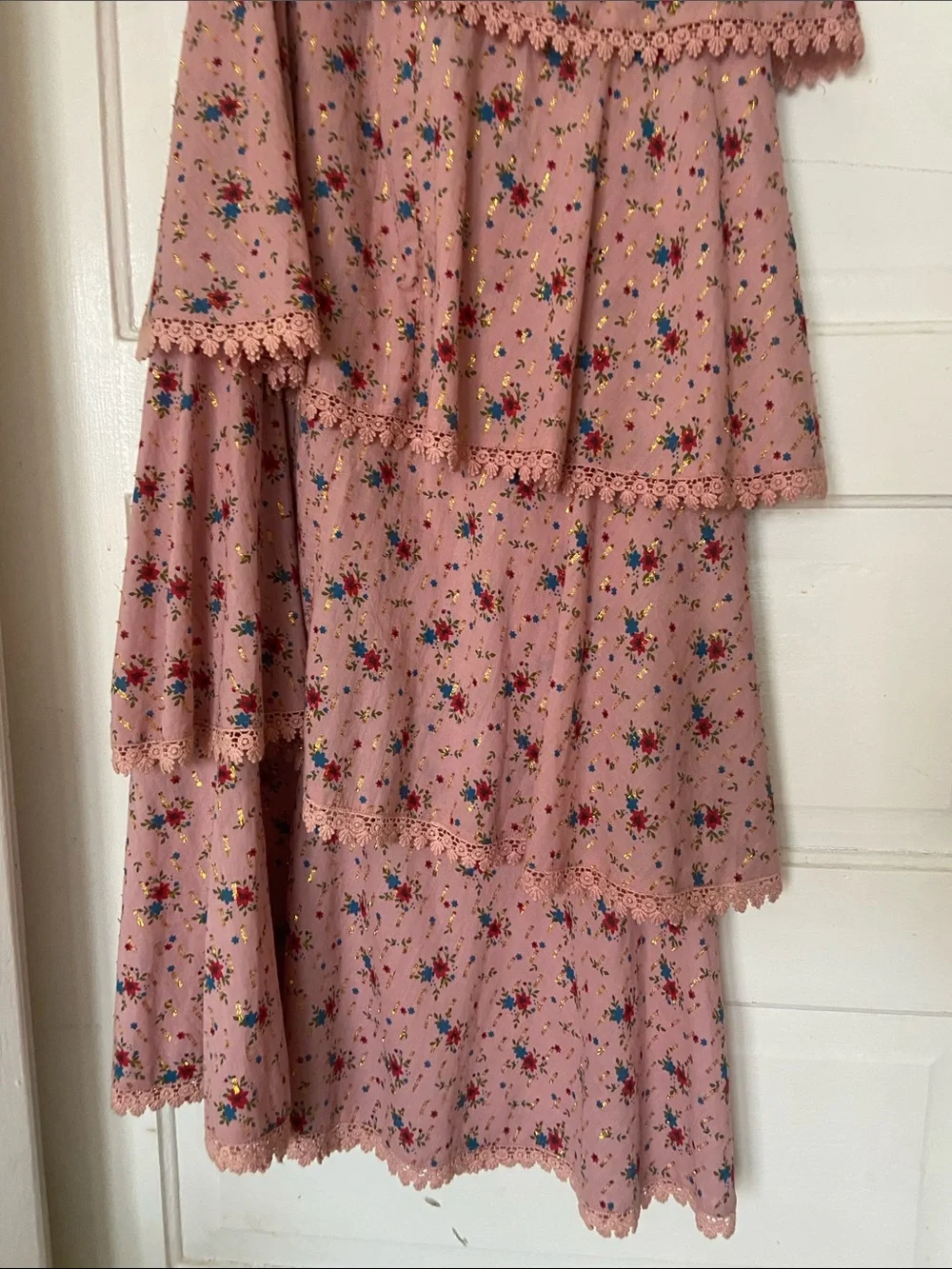NWT Eddy Primrose and Floral Tiered Brenda Skirt Size Small